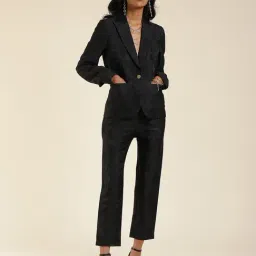 Label Ritu Kumar Black Blazer With Trousers-image-32