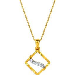 Kisna Diamond & Gold Jewellery 18k Rili Diamond Pendant-image-24