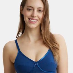 Jockey 1242 Women's Wirefree Non Padded Super Combed Cotton Medium Coverage Cross Over Everyday Bra-picture-35