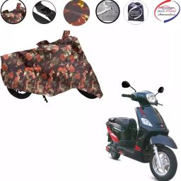 Auto Pearl Polyester Waterproof Two Wheeler Cover for Hero Electric NYX e5,(Jungle Print)-image-77