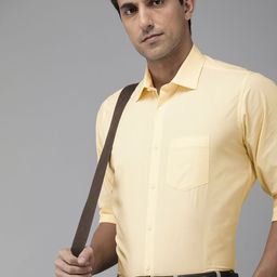 Van Heusen Men Pure Cotton Solid Custom Opaque Formal Shirt-image-34