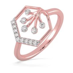 Malabar Gold and Diamonds 18k Rose Gold Diamond Ring-image-98