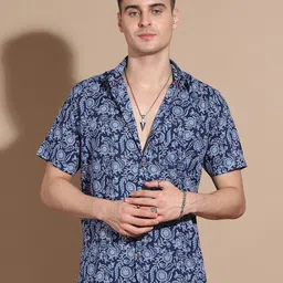 Anouk Men Smart Floral Opaque Printed Casual Shirt-image-72