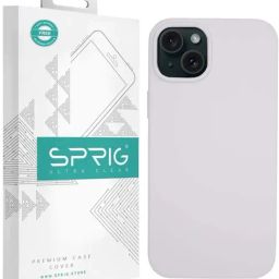 Sprig Liquid Silicone Back Cover for Apple iPhone 15 Plus (Grey)-image-91