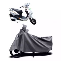 Auto Pearl Two Wheeler Cover with Bag for Hero Electric Electric Optima Li, Silver-image-41