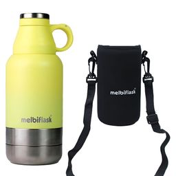 MELBIFY Yellow Thermosteel Hot & Cold Insulated Flask & Drinking Cup 1000 ML-image-5