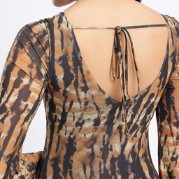 glitchez Pattern Pop Abstract Printed A-Line Dress image 5