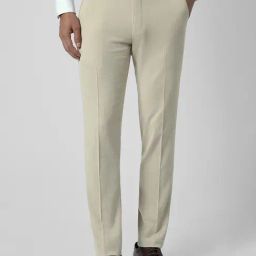 Van Heusen Beige Slim Fit Texture Trousers-picture-10