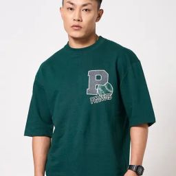 Sf Jeans By Pantaloons Green Cotton Relaxed Fit Printed T-Shirt-image-29