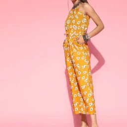 Vaamsi Mustard Printed Jumpsuit-picture-23