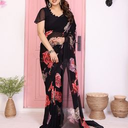 Moda Rapido Floral Printed Pure Georgette Saree-picture-18