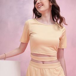DressBerry Cut-out Detail Top with Shorts Co-Ord Set-image-82