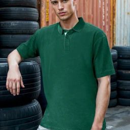 Bewakoof Green Cotton Oversized Fit Solid Polo T-Shirt-image-57