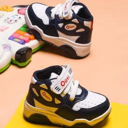Crazyly Boys Round Toe Velcro Mid-Top Sneakers-11