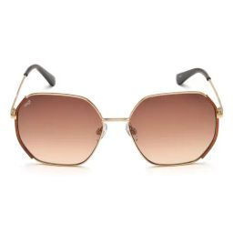 Image Brown Hexagon UV Protection Sunglasses for Women-image-17