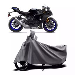 Auto Pearl Two Wheeler Cover with Bag for Yamaha YZF R1M, Silver-image-106
