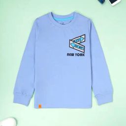 KiddoPanti Boys Blue Cotton Printed T-Shirts-picture-40
