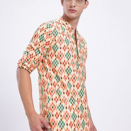 Anouk Rustic Men Geometric Printed Kurta-picture-14