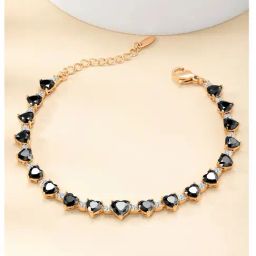 Peora Cubic Zirconia & Crystal Studded Openable Bracelet-picture-14