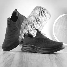 Hoversole Socknit Black Walking Shoes-image-91