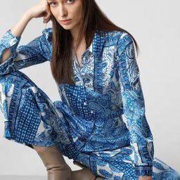 Vero Moda Blue Printed Shirt-image-94