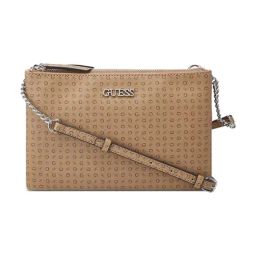 Guess Mocha Printed Tidewood Mini Crossbody Bag-image-76