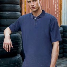 Bewakoof Blue Cotton Oversized Fit Solid Polo T-Shirt-image-95