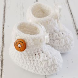 Love Crochet Art Unisex Kids Wool Blend Booties-image-50
