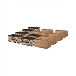 Aura Beige Set of 6 Regular Drawer Organiser Organisers-3