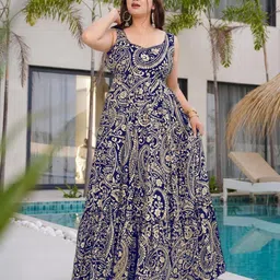 CORSICA Women Floral Printed Maxi Dress-image-22