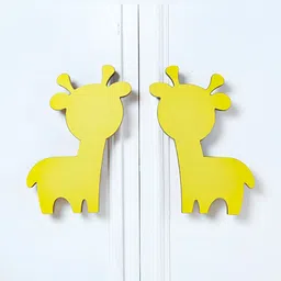 Pinch of Pretty 2Pcs Yellow Wooden Giraffe Laminate Cupboard Door Handles-image-83