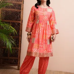 Vishudh Printed Kurta With 
Palazzos Co-Ords-8