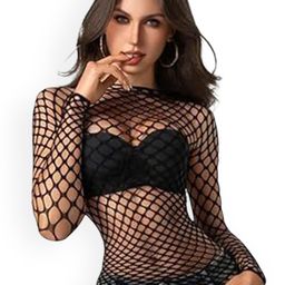 OGIMI- Ohh Give me Women Long Sleeve Mesh Fishnet Top-image-61