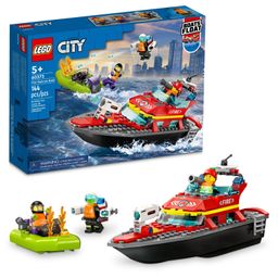 LEGO City Fire Rescue Boat 144 Pieces- 60373-3