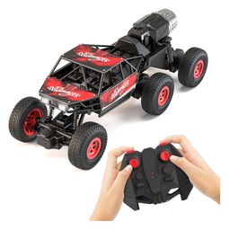 Mega Ranger ATV 6 Wheel Remote Car with Nitro Boost, Smoke Exhaust, InBuilt Battery 4x4 Type - C USB Rechargeable Fun RC Toy and Gift for Kids and Boys (Fiery Red)-11