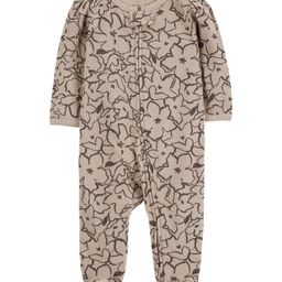 Carter's Full Sleeves Sleepsuit With Floral Print - Khaki-image-56