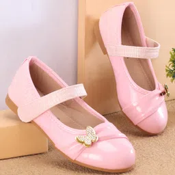 Cute Walk By Babyhug Ballerinas With Velcro Closure & Butterfly Applique - Pink-picture-11