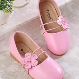 Cute Walk by Babyhug Slip on Ballerina with Floral Applique - Pink-picture-18