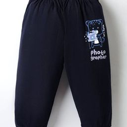 Tango Single Jersey Knit Full Length Lounge Pant With Text Print - Navy Blue-picture-9