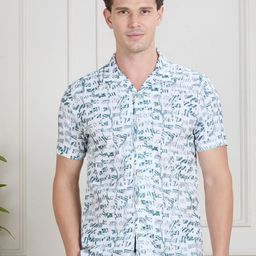 VALEN CLUB Men Abstract Printed Casual Shirt-image-64