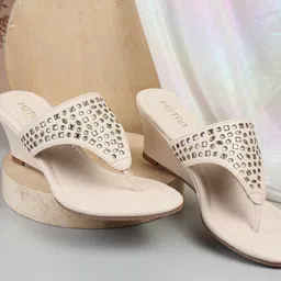 Metro Embellished Wedge with Laser Cuts-10