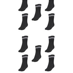 MUKHAKSH Boys Pack of 10 Pairs Black Socks-11