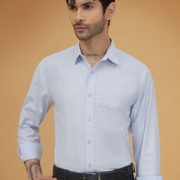 JAKANARY Men Premium Fit Solid Spread Collar Cotton Formal Shirt-image-56