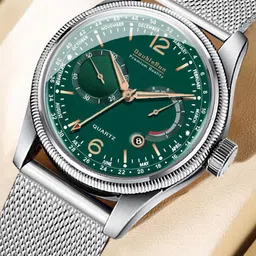 DOUBLERUN Men Patterned Dial & Analogue Multi Function Watch H05N8001-4