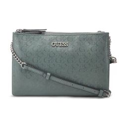 Guess Green Tea Printed Tidewood Mini Crossbody Bag-image-85