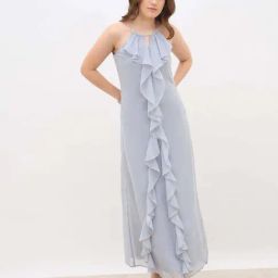 Styli Light Blue Regular Fit Dress-image-41