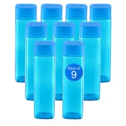 Kuber Industries Blue Set of 6 Plastic Solid Water Bottle-32