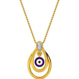 Kisna Diamond & Gold Jewellery 14k Savi Evil Eye Diamond Pendant-image-33