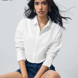 The Souled Store Ivory Cotton Solid Shirt-image-99