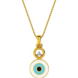 Kisna Diamond & Gold Jewellery 18k Meja Evil Eye Diamond Pendant-image-31